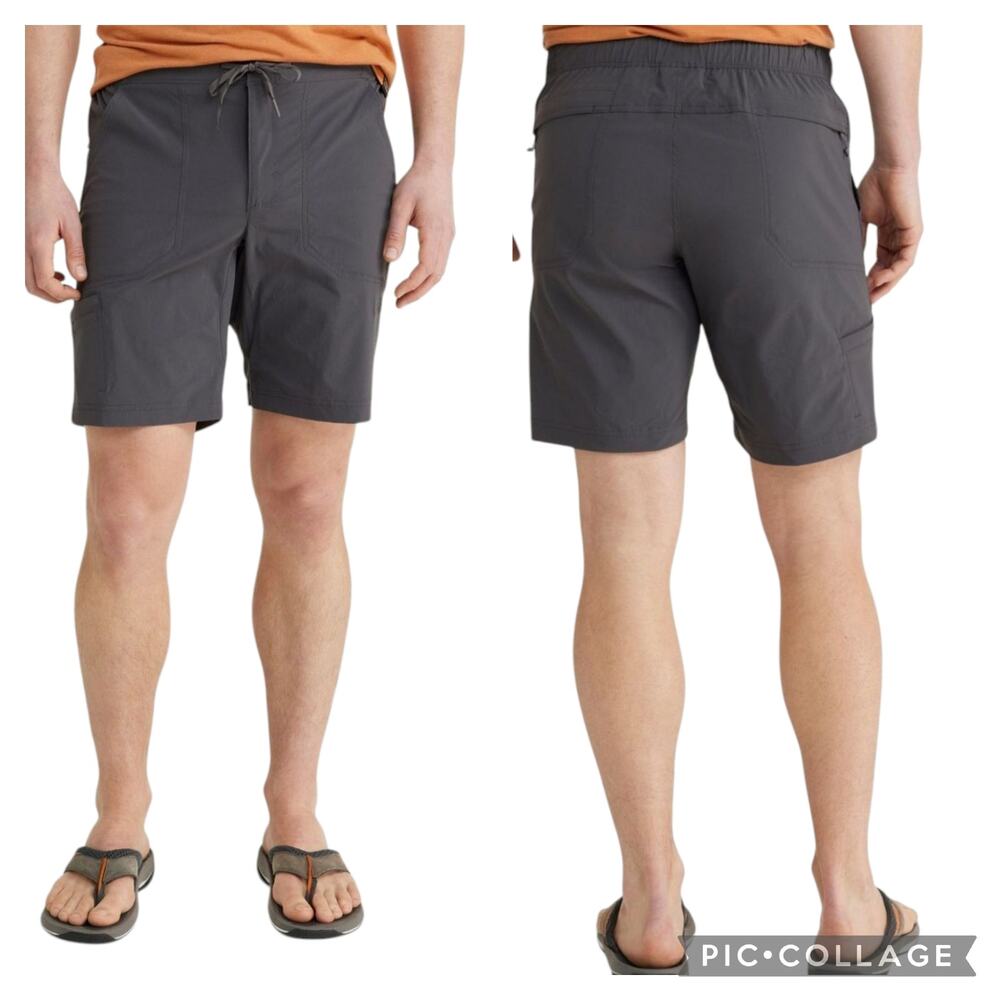 LL Bean Men's Cresta Hiking Shorts Comfort Waist 9" Alloy Gray NWOT Size L
